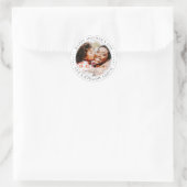 Happy Moederdag Classic Simple Photo Ronde Sticker (Tas)