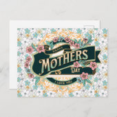 Happy Moederdag Colorful Floral Flowers Briefkaart (Voorkant / Achterkant)