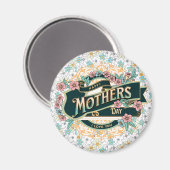 Happy Moederdag Colorful Floral Flowers Magneet (Voorkant / Achterkant)