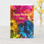 Happy Moederdag, Colorful Flowers Kaart (Gele Bloem)