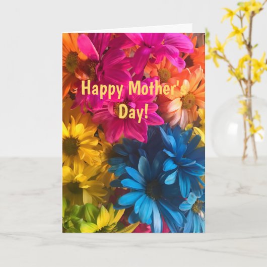 Happy Moederdag, Colorful Flowers Kaart