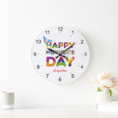 Happy Moederdag Colorful Grote Klok (Huis)