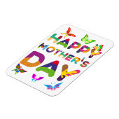 Happy Moederdag Colorful Magneet (Linkerzijde)