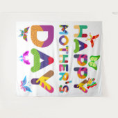 Happy Moederdag Colorful Wandkleed (Voorkant (horizontaal))