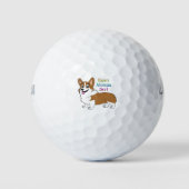 Happy Moederdag Corgi Golfballen (Voorkant)