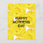 Happy Moederdag Custom Bericht Geel Bloemen Briefkaart (Voorkant)