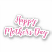 Happy Moederdag Custom Bericht Tekst Roze 2024 Sticker (Voorkant)