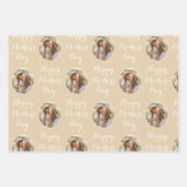 Happy Moederdag Custom Foto Bord Gold 3 Inpakpapier Vel (Voorkant)