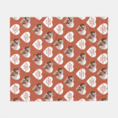 Happy Moederdag Custom hartvormige foto rood Fleece Deken (Voorkant (Horizontaal))