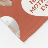 Happy Moederdag Custom hartvormige foto rood Fleece Deken (Hoek)