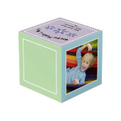 Happy Moederdag Custom Multi Foto Gepersonaliseerd Kubus (Achter hoekig)