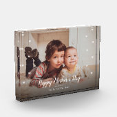 Happy Moederdag Custom Photo Block Fotoblokken (Links)