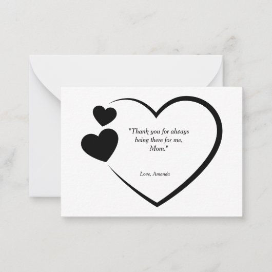 Happy Moederdag Custom Photo Card voor mama Notitiekaartje (Achterkant)