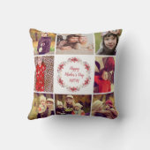 Happy Moederdag Custom Photo Collage Pillow Kussen (Achterkant)