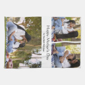 Happy Moederdag Custom Photo Poster voor mam Theedoek (Horizontaal)