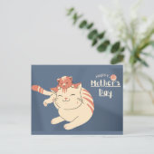 Happy Moederdag Cute Cat en Kitten Briefkaart (Staand voorkant)