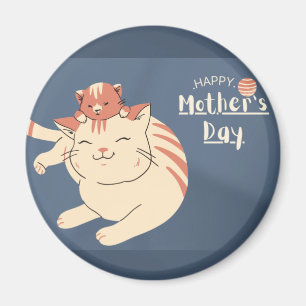 Happy Moederdag Cute Cat en Kitten Magneet