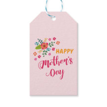 "Happy Moederdag" Cute Floral Pink Illustratie