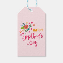 "Happy Moederdag" Cute Floral Pink Illustratie