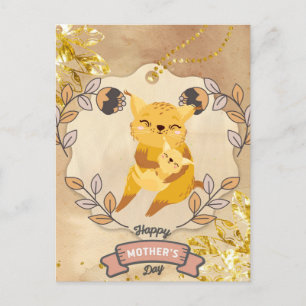 Happy Moederdag Cute Fun Cat en Kitten Briefkaart