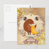 Happy Moederdag Cute Fun Chicken and Chick Briefkaart (Voorkant / Achterkant)