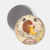 Happy Moederdag Cute Fun Chicken and Chick Magneet (Voorkant / Achterkant)