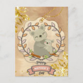 Happy Moederdag Cute Fun Koala Beer en Baby Briefkaart (Voorkant)