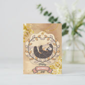 Happy Moederdag Cute Fun Koala Sloth en Baby Briefkaart (Staand voorkant)
