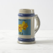 Happy Moederdag Daffodils FlowersMug Bierpul (Voorkant rechts)