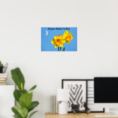 Happy Moederdag Daffodils Gold Medal Poster (Thuiskantoor)