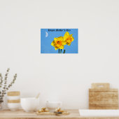 Happy Moederdag Daffodils Gold Medal Poster (Keuken)