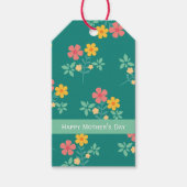 Happy Moederdag Daisy  Bouquet in Green Cadeaulabel (Voorkant)