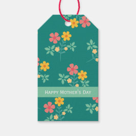 Happy Moederdag Daisy  Bouquet in Green Cadeaulabel