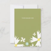 Happy Moederdag Daisy Florals Green Kaart (Achterkant)