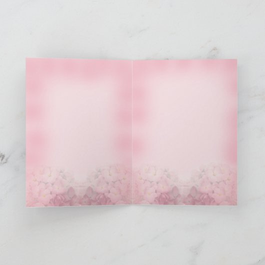 Happy Moederdag Dark Pink Hydrangeas Kaart (Binnen)