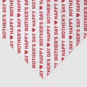 Happy Moederdag Dark Red op White Tissuepapier (Detail)