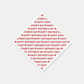 Happy Moederdag Dark Red over het witboek Napkin Servet (Hoek)