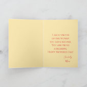 Happy Moederdag Daughter Kaart (Binnen)