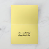 Happy Moederdag Deep Yellow Hibiscus Kaart (Binnen)