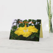 Happy Moederdag Deep Yellow Hibiscus Kaart (Voorkant)
