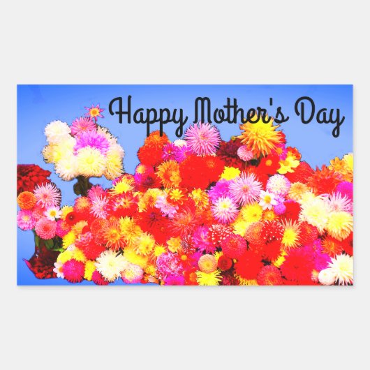 Happy Moederdag Diverse Dahlias #2-3 Stickers (Voorkant)