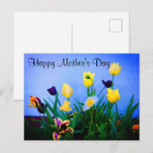 Happy Moederdag Diverse Tulips #2 Briefkaart (Voorkant / Achterkant)