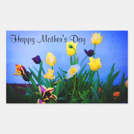 Happy Moederdag Diverse Tulips #2 Stickers (Voorkant)