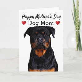 Happy Moederdag Dog mama Rottweiler Kaart