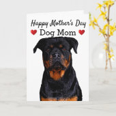Happy Moederdag Dog mama Rottweiler Kaart (Gele Bloem)