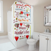 Happy Moederdag douchegordijn (In situ)