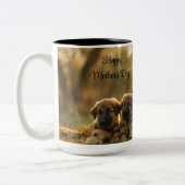 Happy Moederdag Duitse herdershond Tweekleurige Koffiemok (Links)
