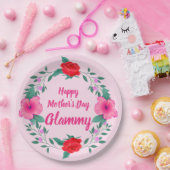 Happy Moederdag Edit Name Grandmoeder Glammy Papieren Bordje (Feest)