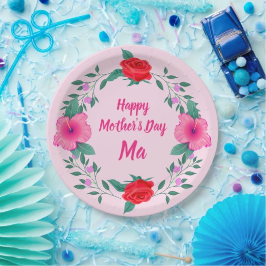 Happy Moederdag Edit Name Ma Papieren Bordje (Feest)