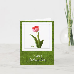 Happy Moederdag - Een roze tulp Kaart